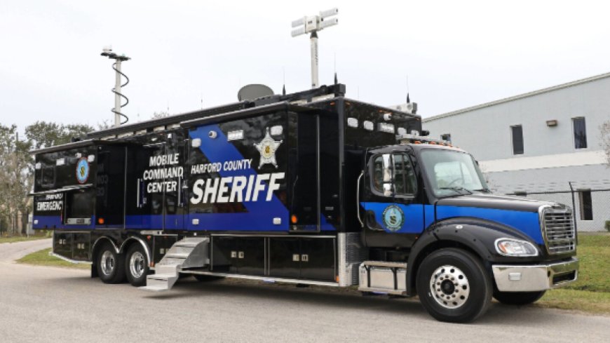 Frontline Communications mobile command center and crisis negotiation vehicles advance Harford County operations