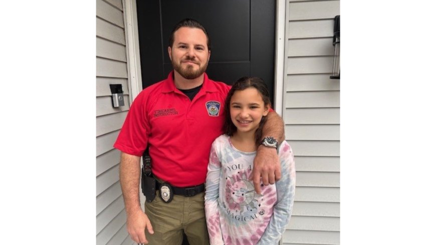 Conn. officer returns to work after 9-year-old daughter saved his life