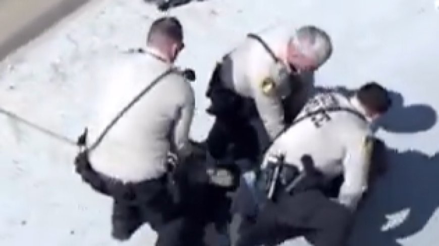 Video: Helicopter helps Las Vegas police locate, arrest man accused of choking woman