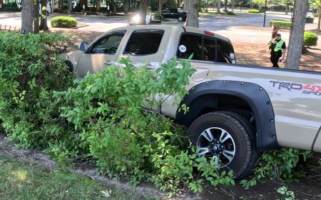Toyota Tundra CRASHES Through TOWNE BANKS Brick Fence