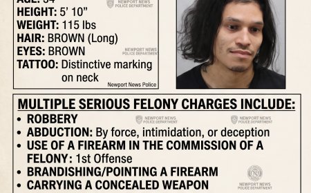 Newport News Police Department Active Warrant Notice: Felipe A. Atiles